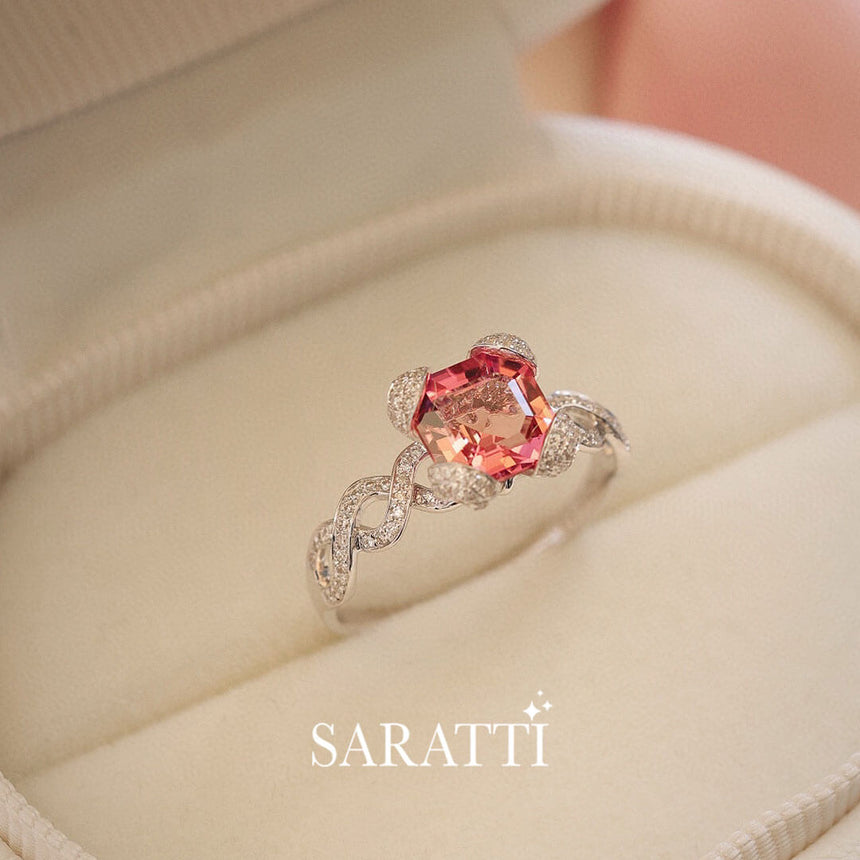 Rose Régale Gold Pink Tourmaline Ring  | Saratti Fine Jewelry
