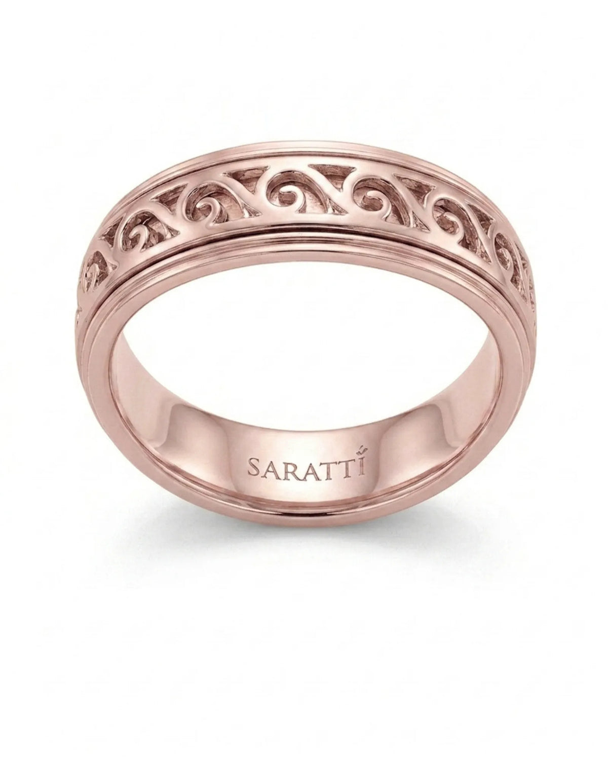 Aurelian Scroll Wedding Band