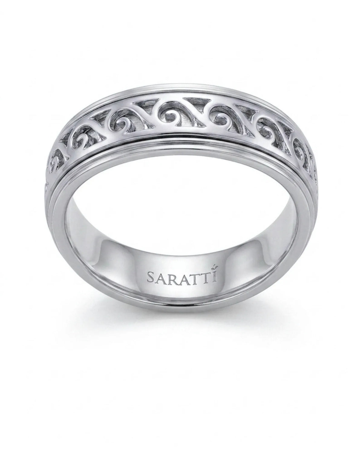 Aurelian Scroll Wedding Band