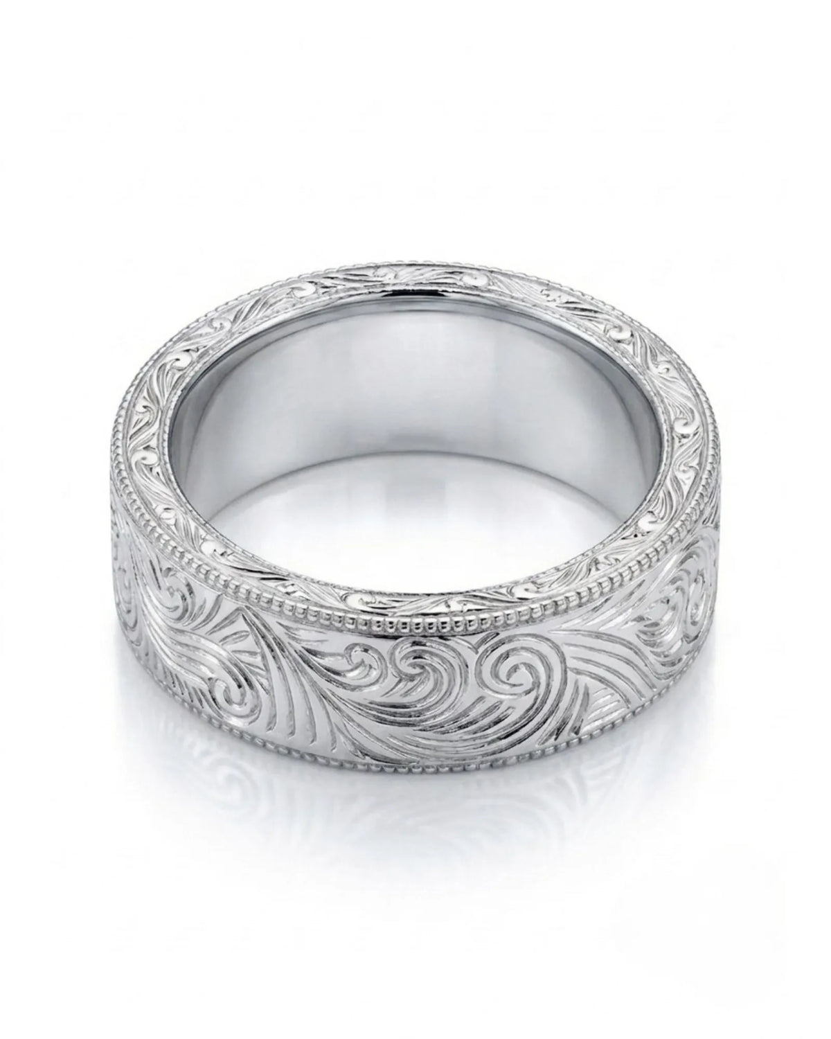 Vellum Aureus Art Nouveau Two Tone Men Ring