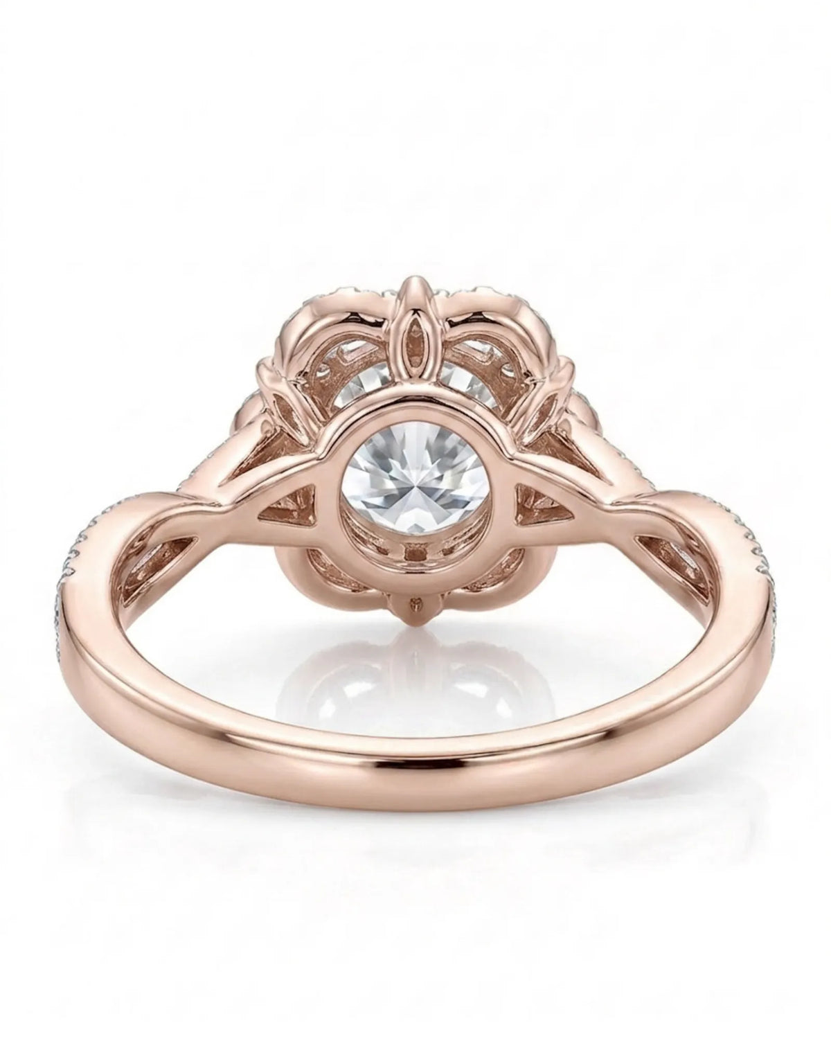 Madea – Radiant Embrace Natural Round Diamond Double Halo Ring