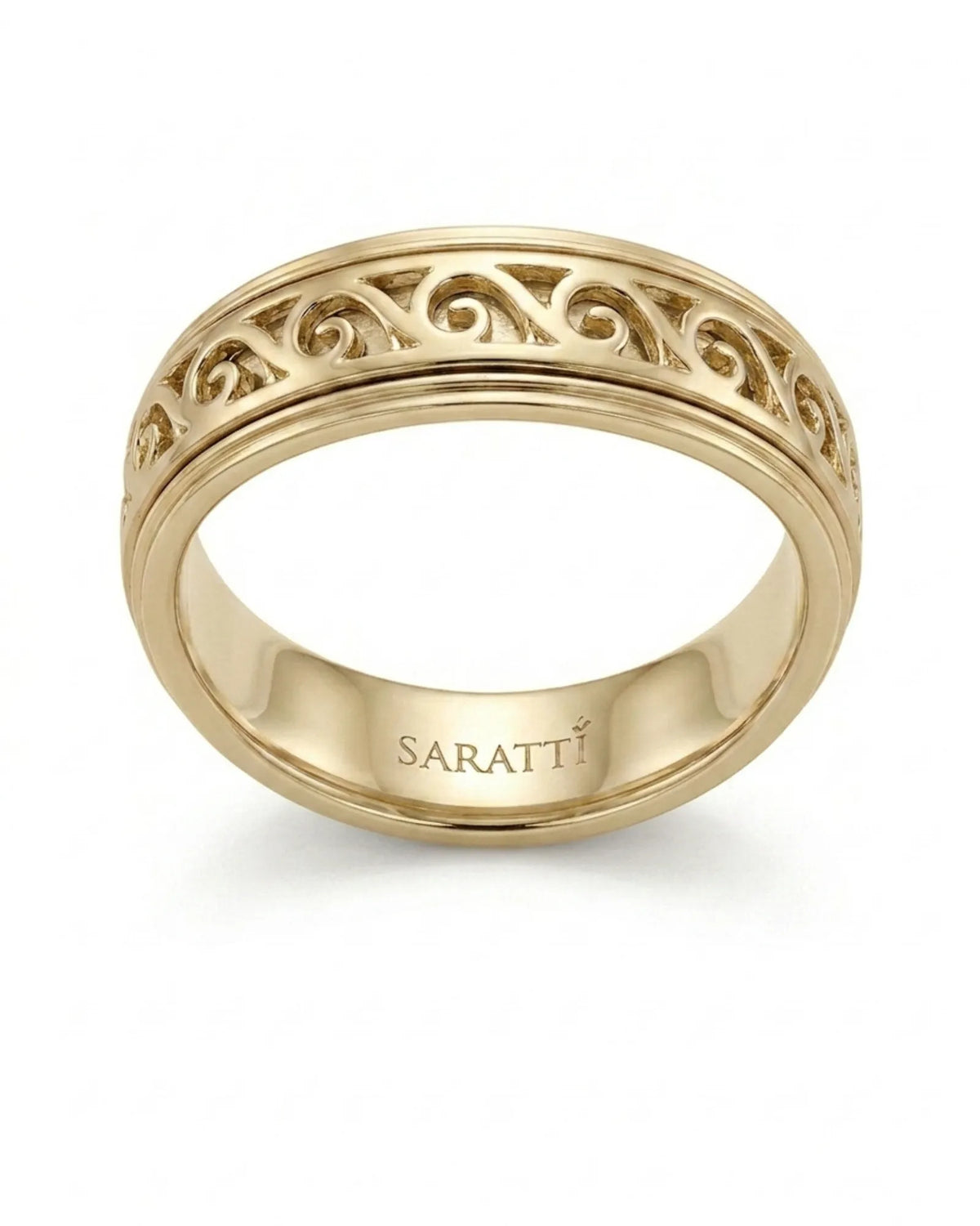 Aurelian Scroll Wedding Band