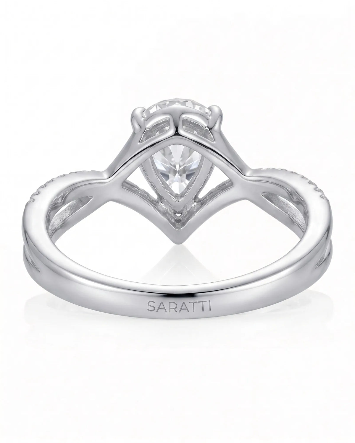 Claire – Natural Pear-Shaped Diamond Twisted-Shank Engagement Ring