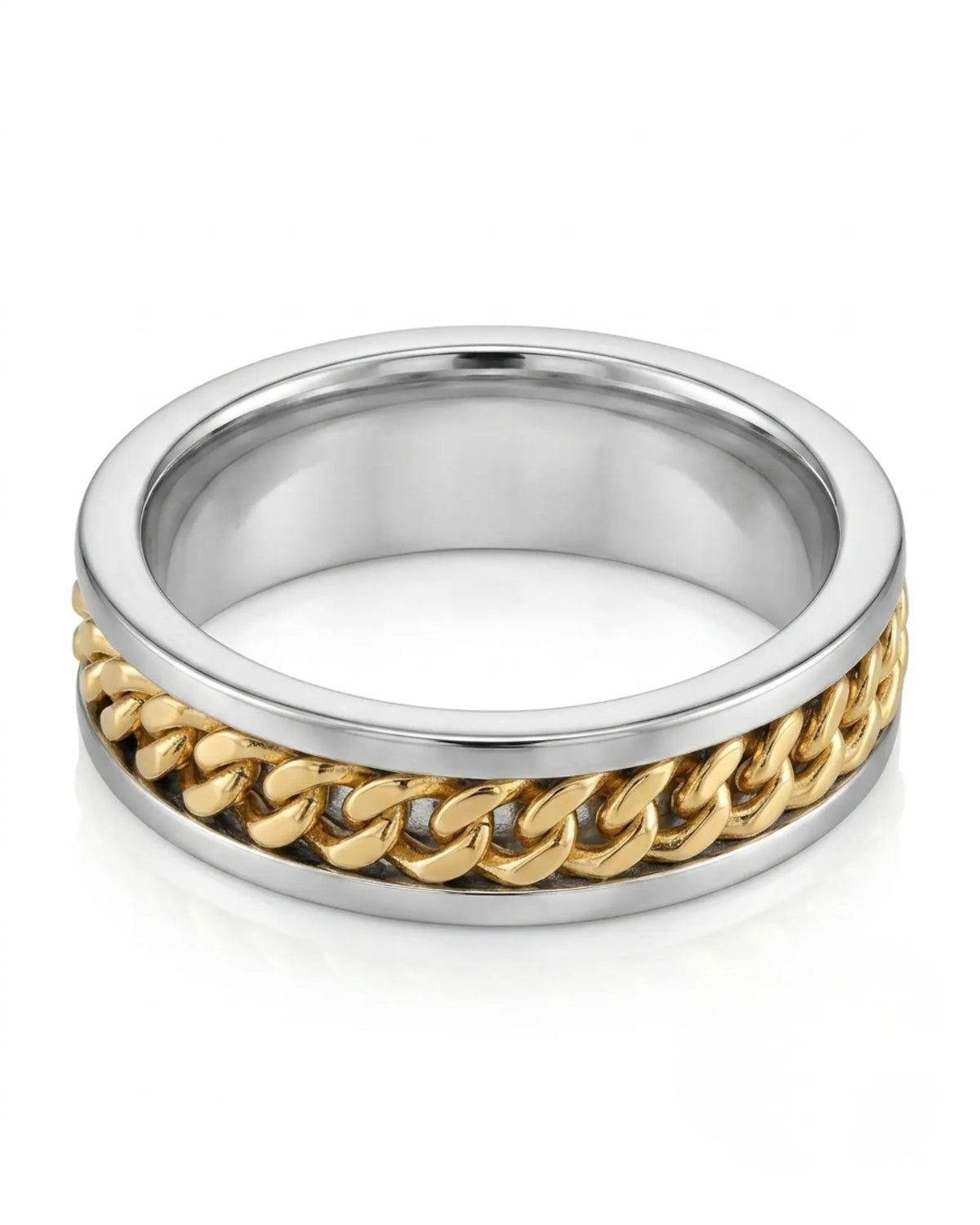 Vector Chain Wedding Band - 8mm
