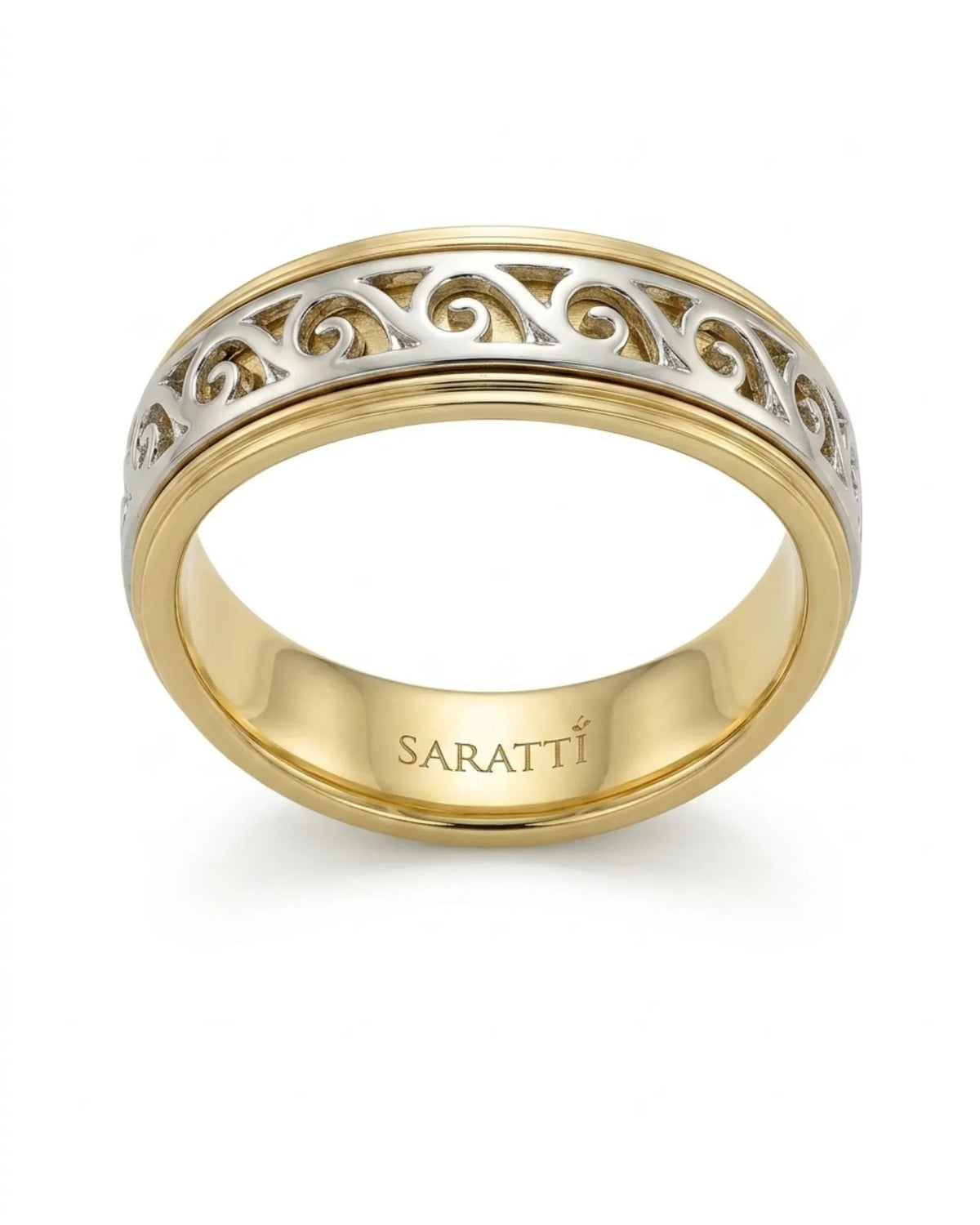 Aurelian Scroll Wedding Band