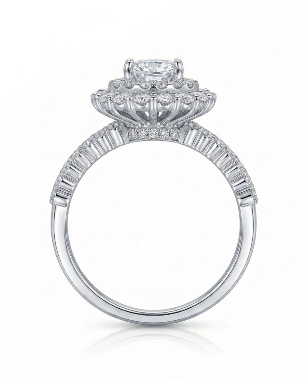 Bettina – Whispered Vows Natural Round Diamond Triple Halo Ring