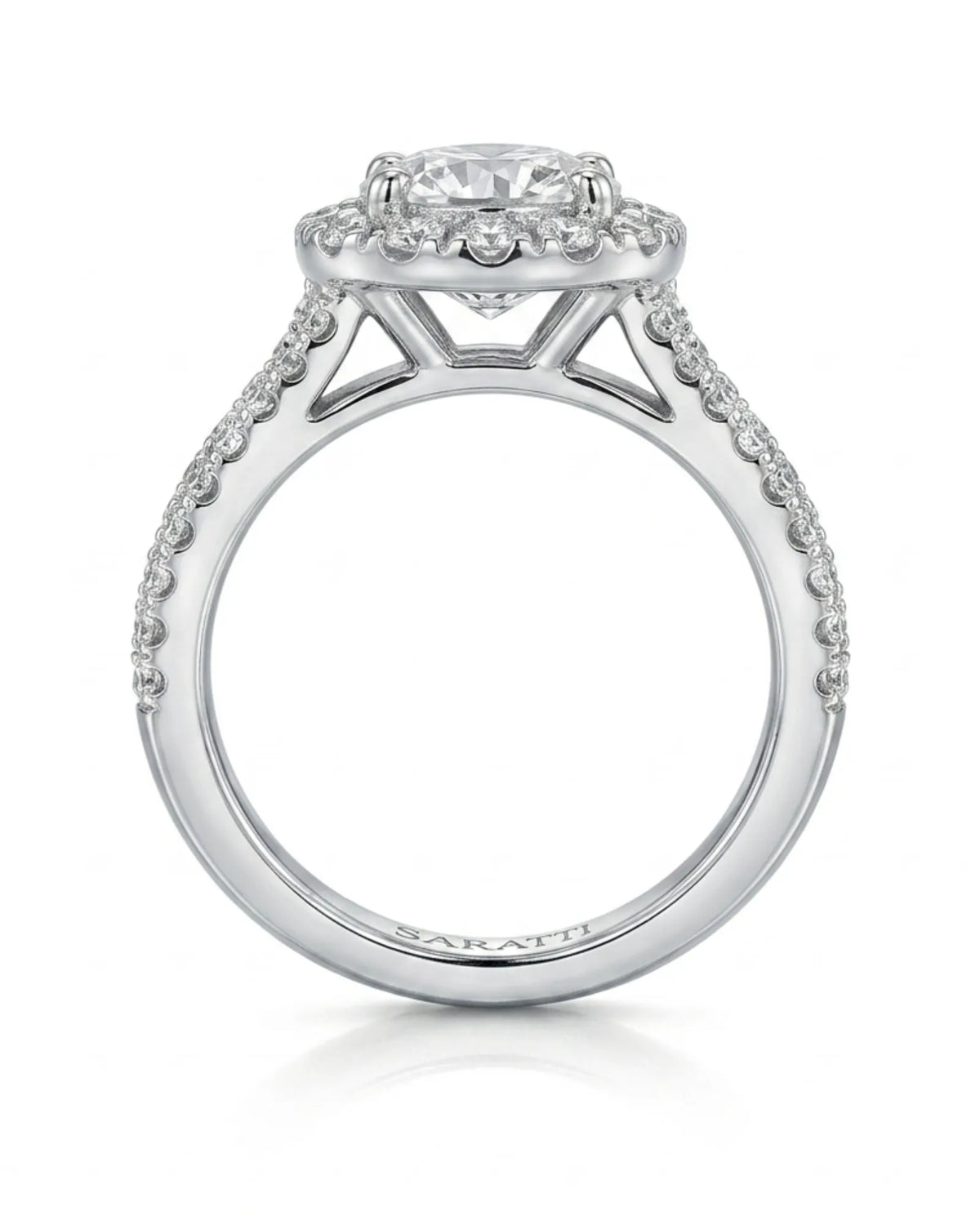 Yumi – Lumina Crown Natural Round Diamond Halo Engagement Ring