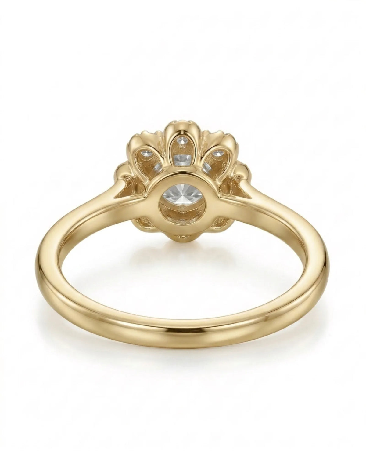Celine – Natural Round Diamond Halo Engagement Ring