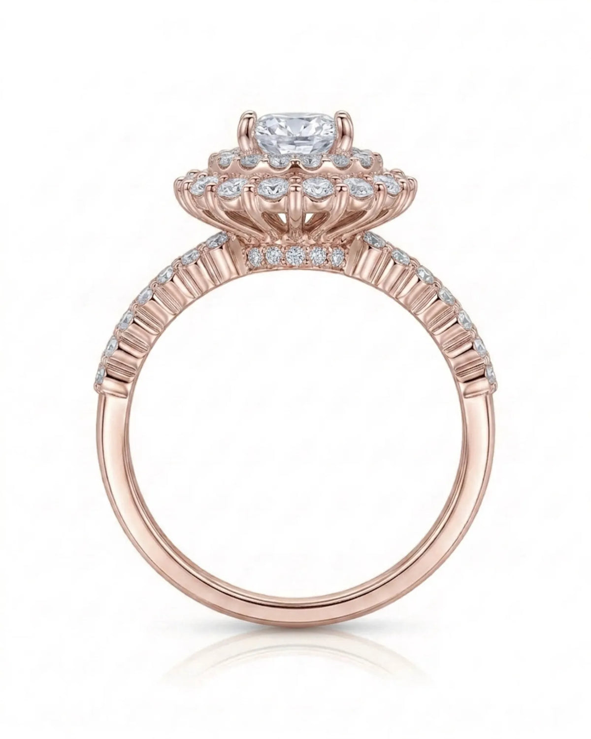 Bettina – Whispered Vows Natural Round Diamond Triple Halo Ring