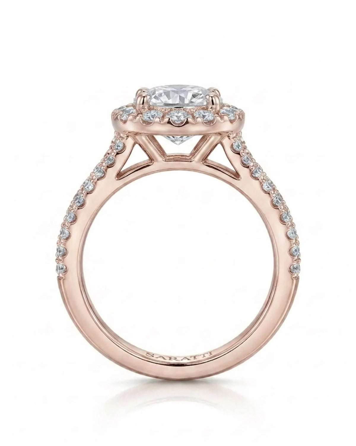 Yumi – Lumina Crown Natural Round Diamond Halo Engagement Ring