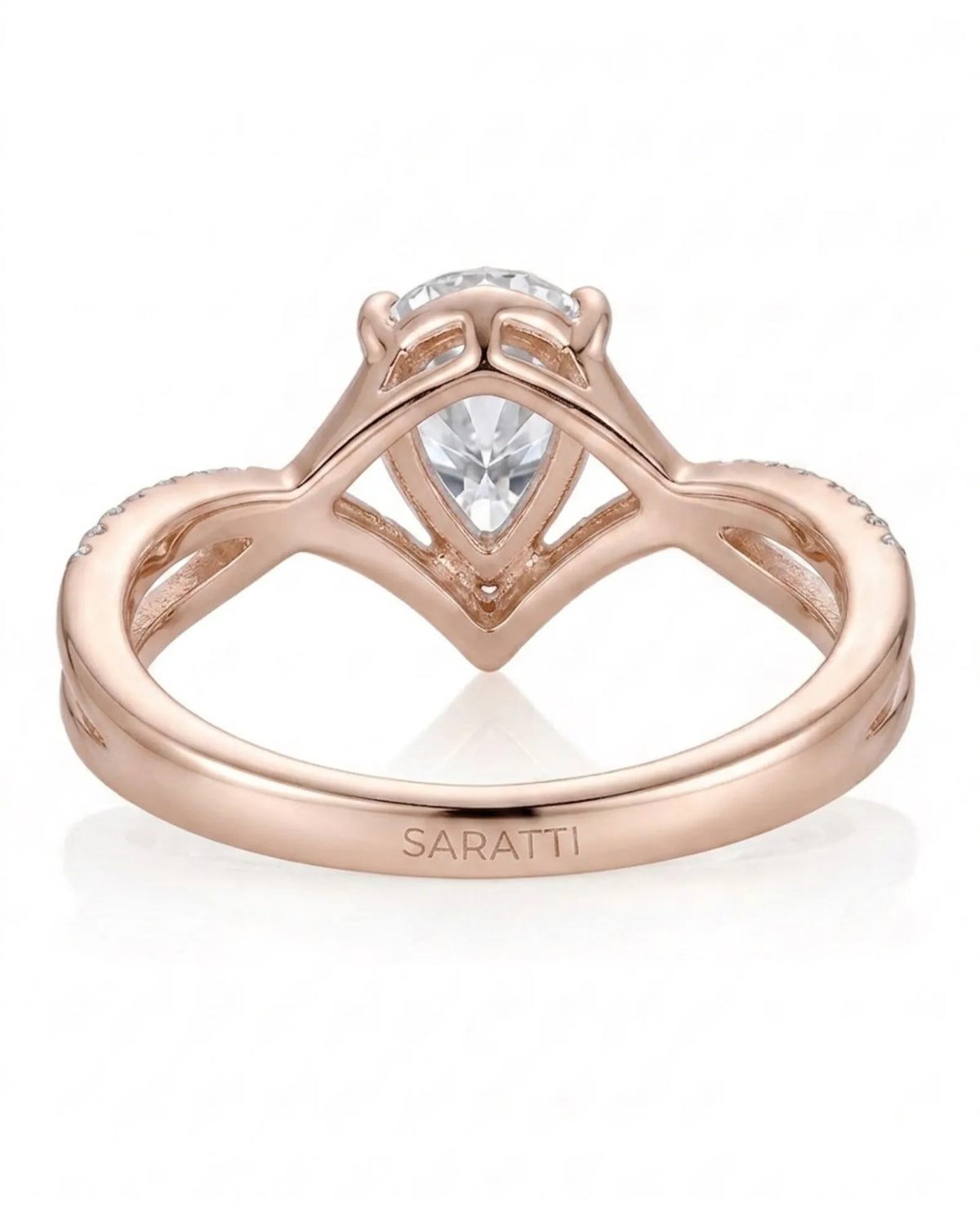 Claire – Natural Pear-Shaped Diamond Twisted-Shank Engagement Ring