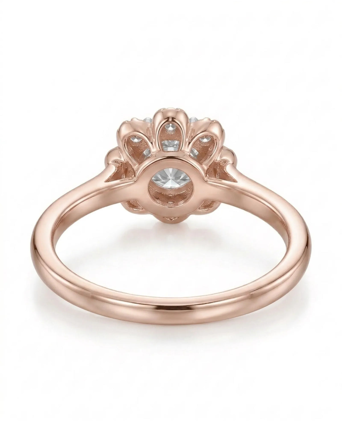Celine – Natural Round Diamond Halo Engagement Ring