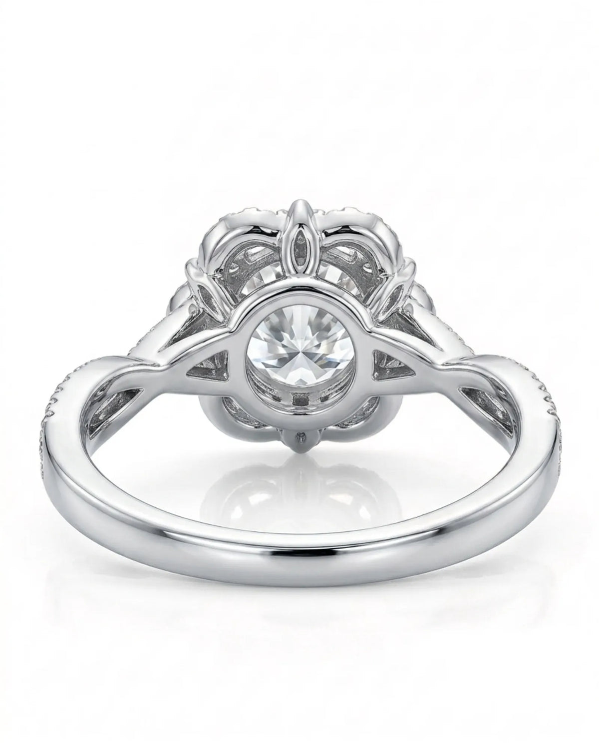 Madea – Radiant Embrace Natural Round Diamond Double Halo Ring