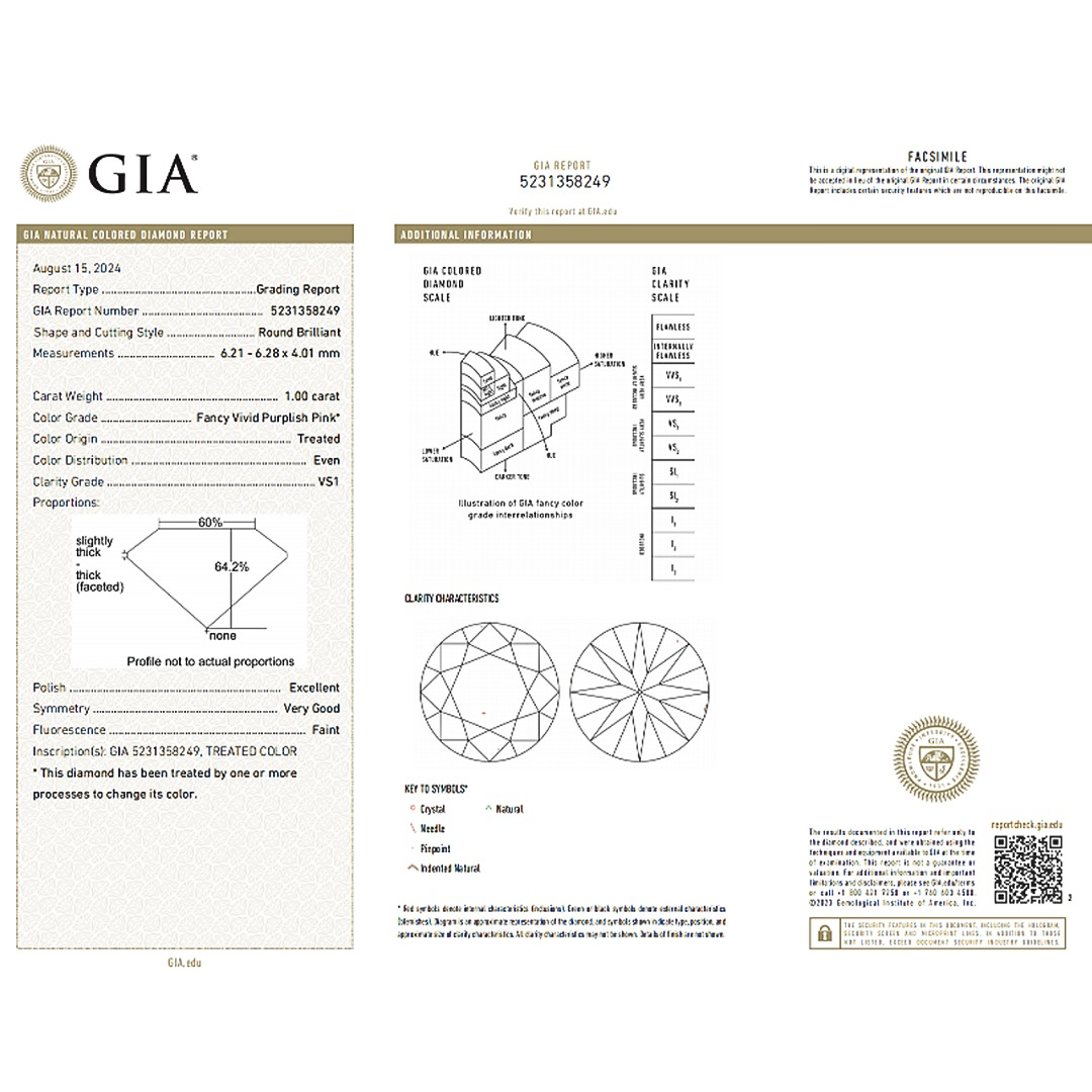 GIA Fancy Purplish Pink Natural Diamond | Saratti Jewelry