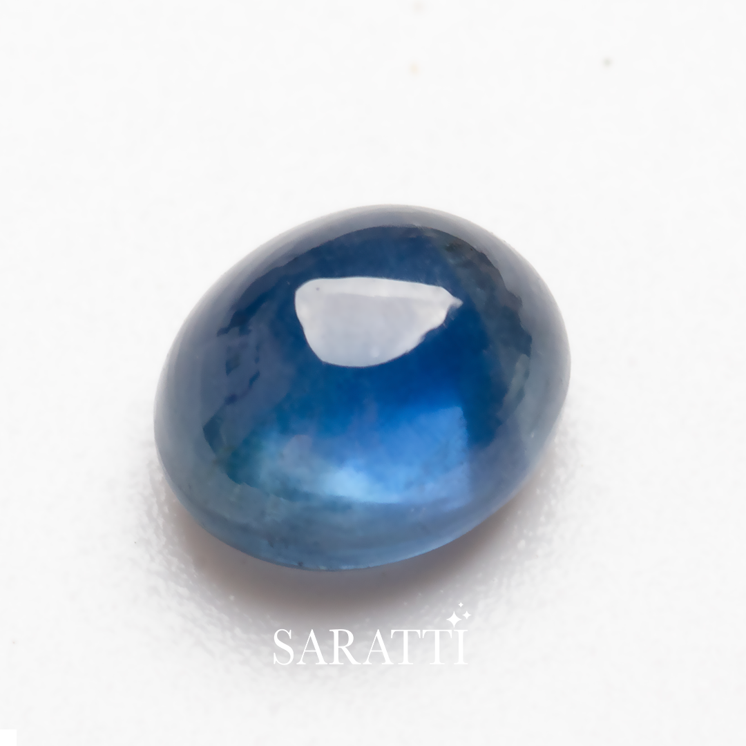 Unique Natural Blue Sapphire Gemstone in Oval Shape | SARATTI