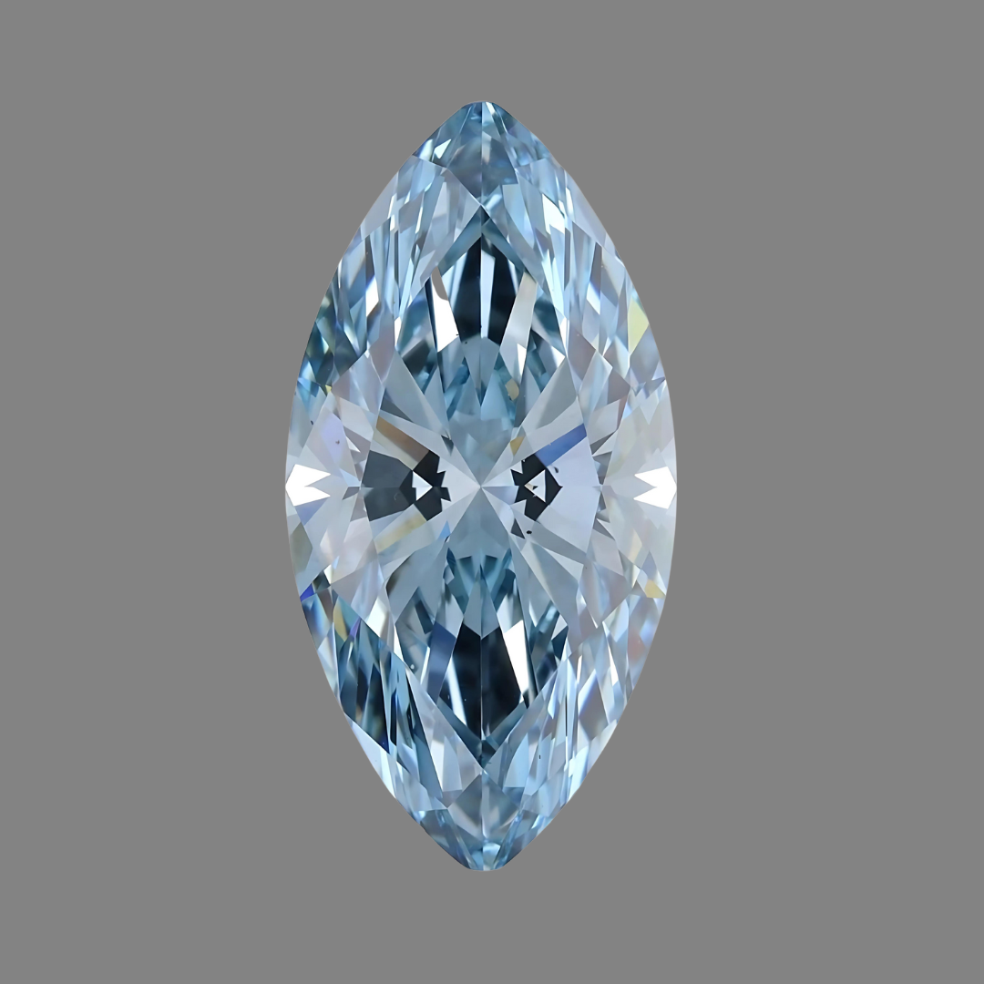 VS1 Clarity 4.05-carat Marquise Blue Lab Diamond | Saratti