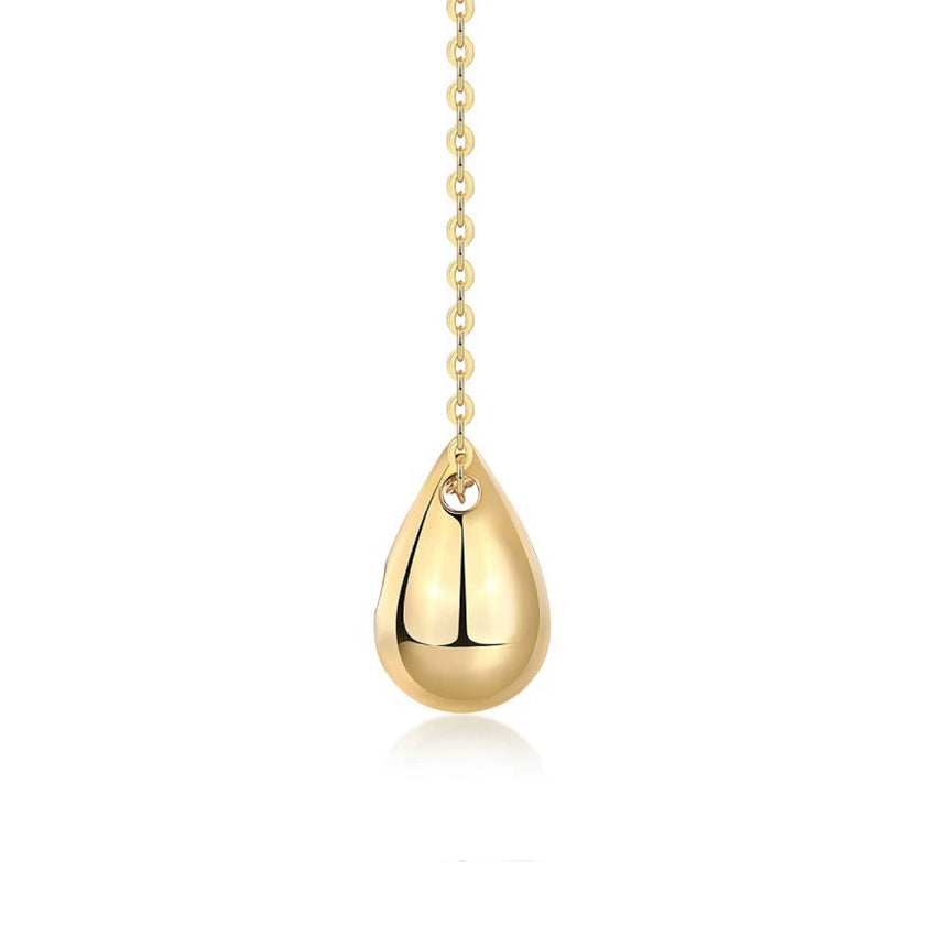 Golden Dawn: Luminous Moissanite Vermeil Teardrop Pendant