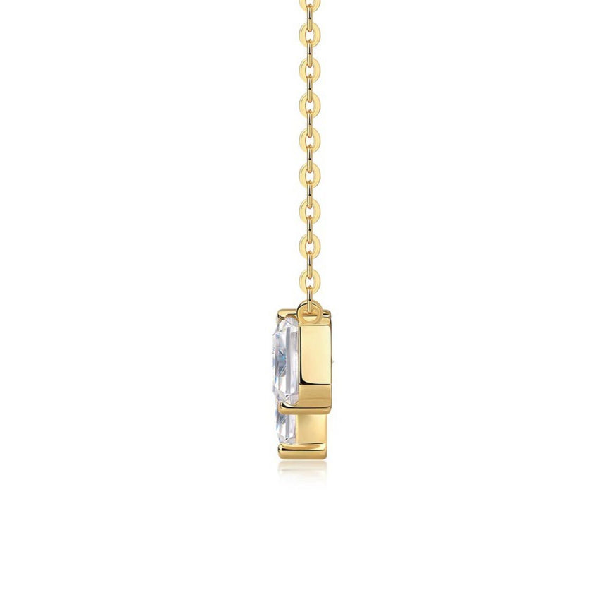 Two -Stone Moissanite Vermeil Necklace