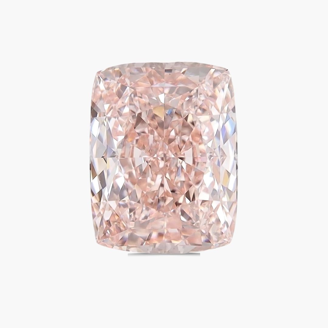 Vivid Pink Cushion Shape Fancy Colored Diamond | Saratti Jewelry