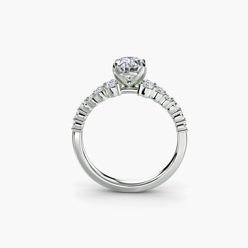 Round cluster diamond ring setting | SARATTI