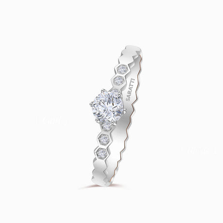 White Gold Anima Gemella II  Natural Diamond Engagement Ring | Saratti Fine Jewelry