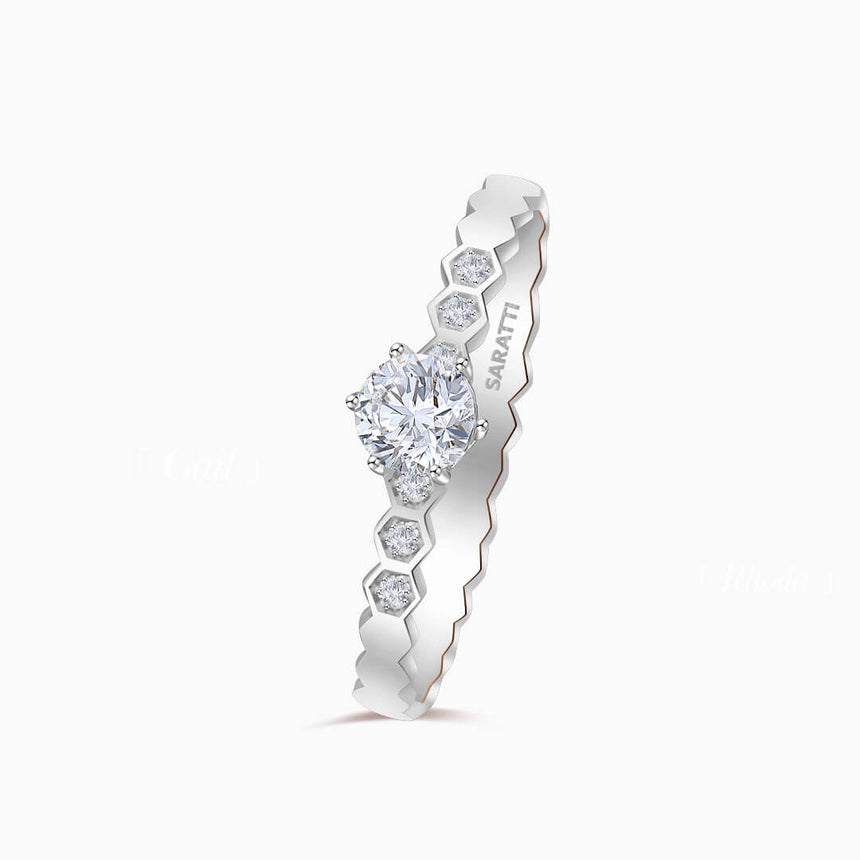 White Gold Anima Gemella II Natural Diamond Engagement Ring | Saratti Fine Jewelry