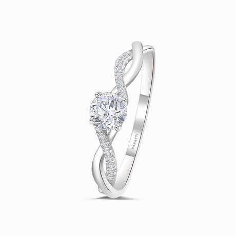 White Gold Liaison Céleste Natural Diamond Engagement Ring | Saratti
