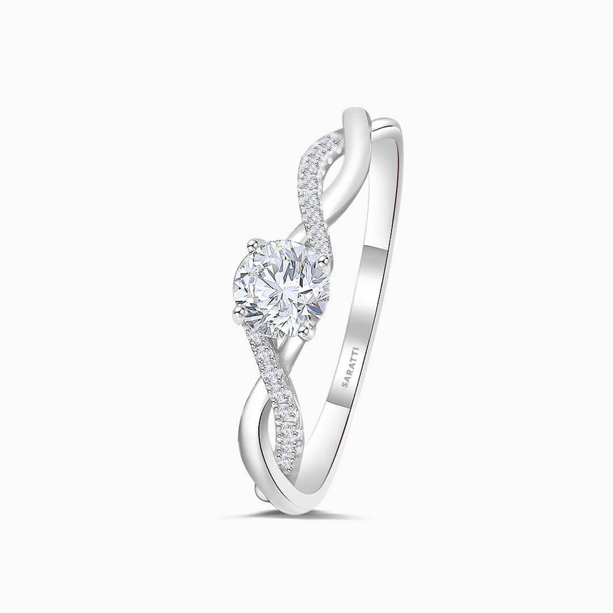 White Gold Liaison Céleste Natural Diamond Engagement Ring | Saratti