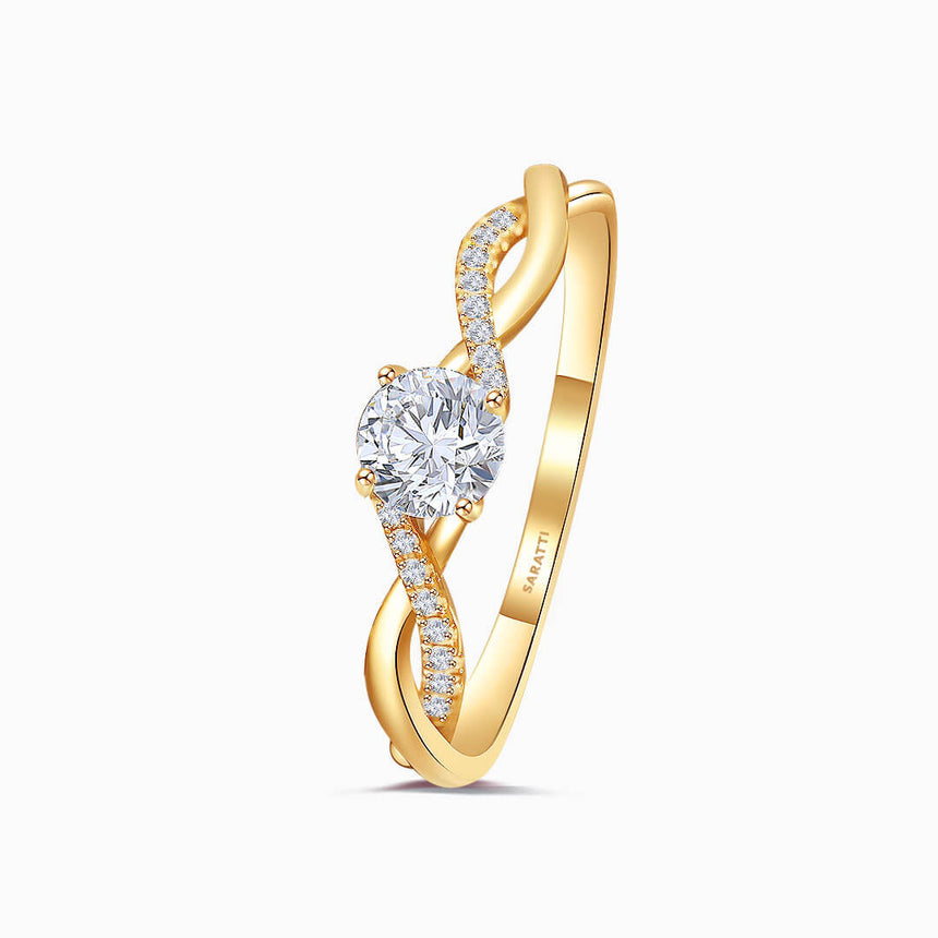 Yellow Gold Liaison Céleste Natural Diamond Engagement Ring | Saratti
