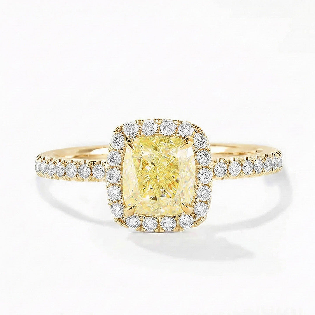 Yellow Diamond in 18K Yellow Gold Ring - SARATTI Delux Collection