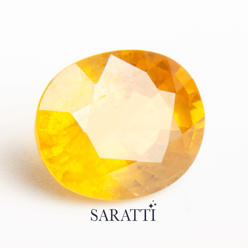 Natural yellow sapphire gemstone | SARATTI