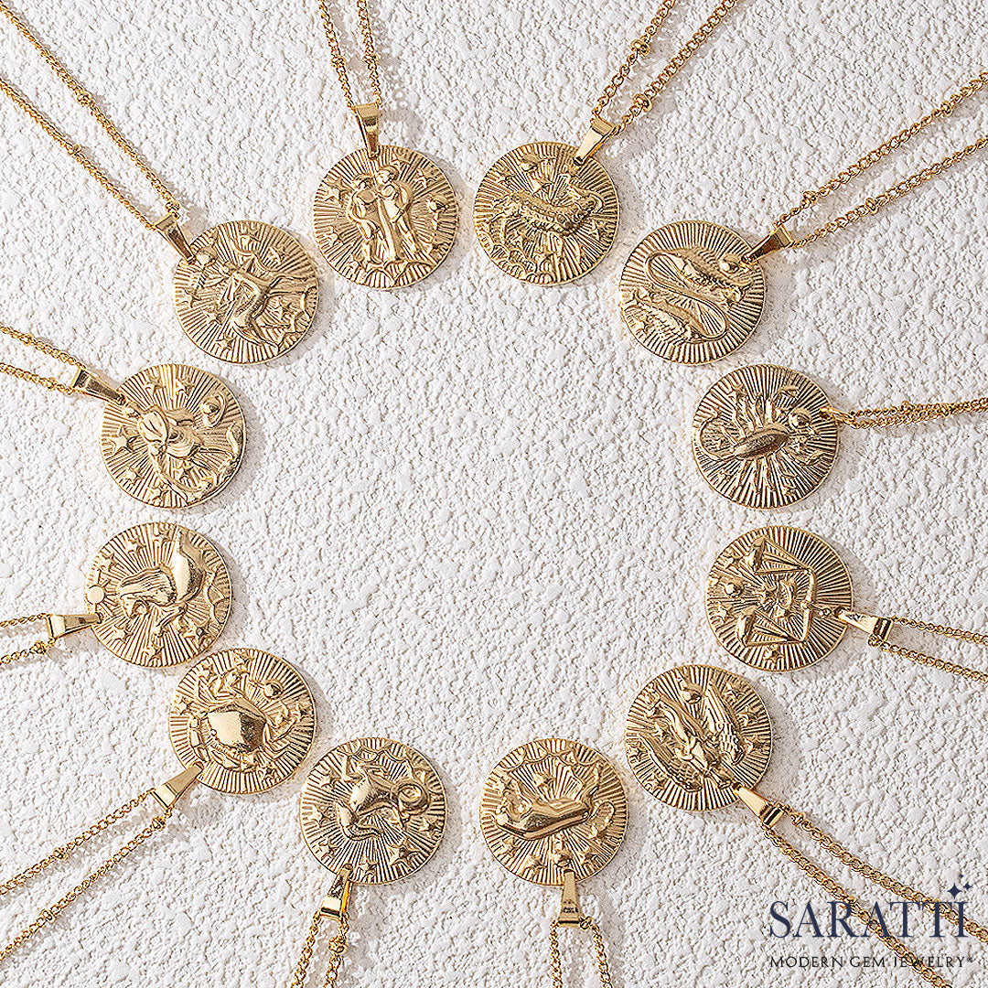 Zodiac Necklace in 18K Gold | Sarartti