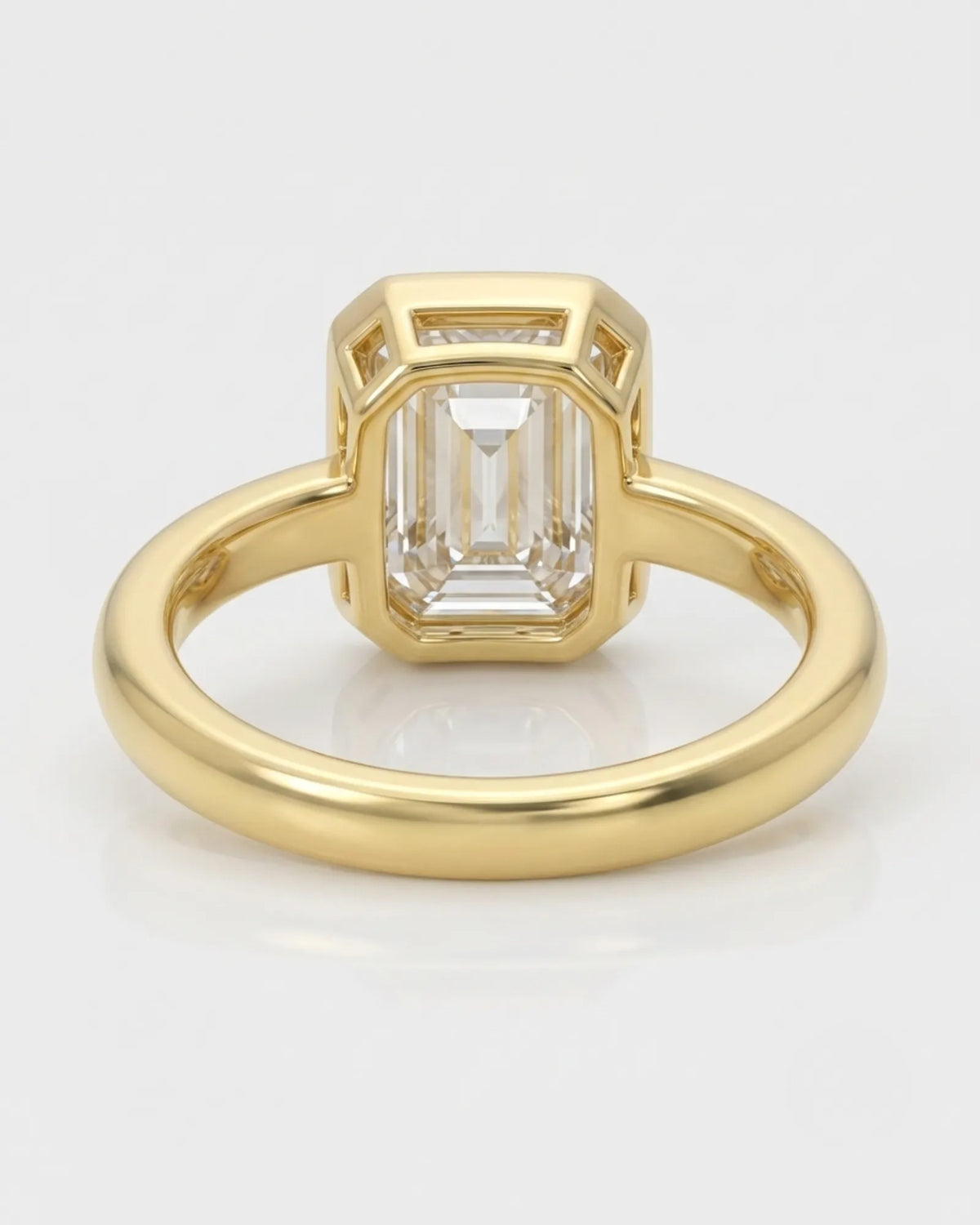Golden Horizon yellow gold engagement ring open gallery and underside detail | SARATTI