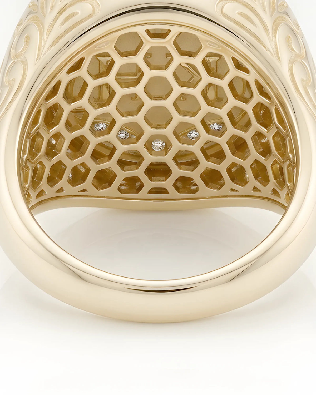 mens initial ring 18k yellow gold custom letter signet ring luxury gold ring for men | SARATTI