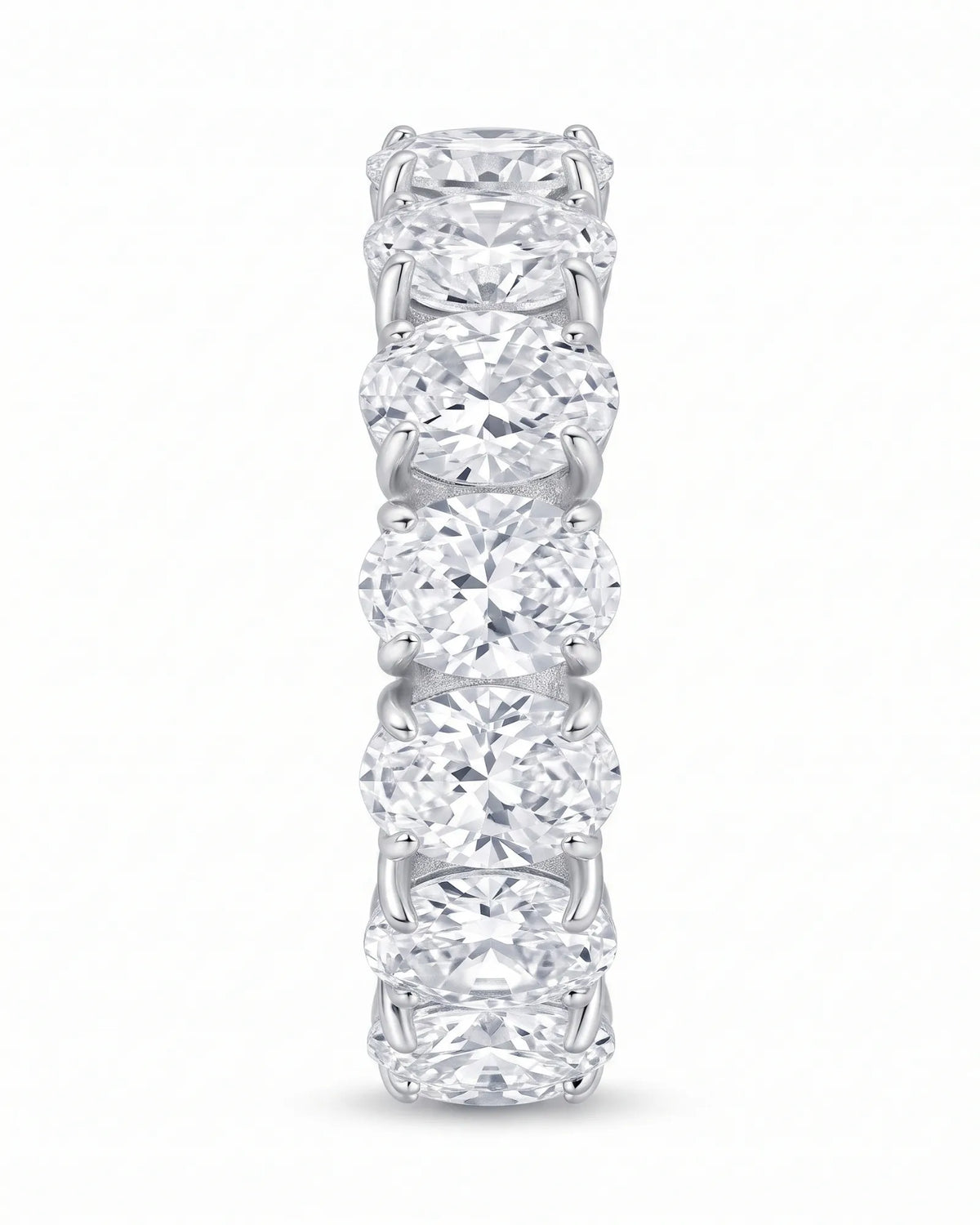 14 carat oval diamond eternity band with closely set oval diamonds | SARATTI
