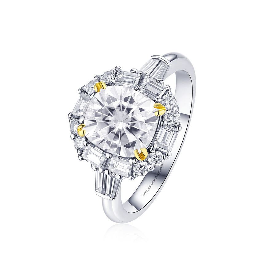 18K White Gold 2 ct. Natural Cushion Cut Diamond Engagement Ring