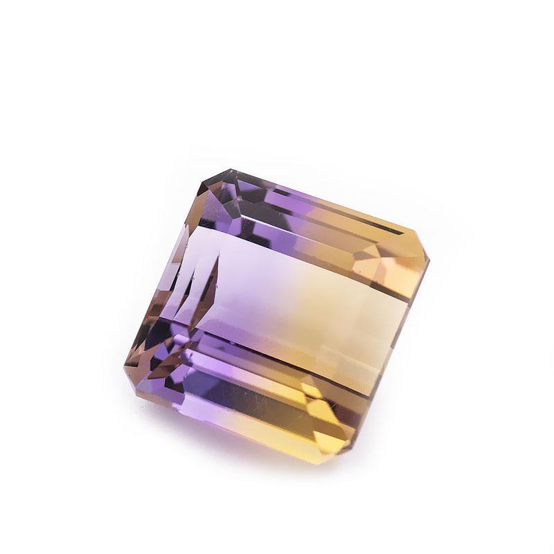 7.8 Carats Bi-Color Natural Ametrine Emerald Cut Loose Gemstone - Modern Gem Jewelry