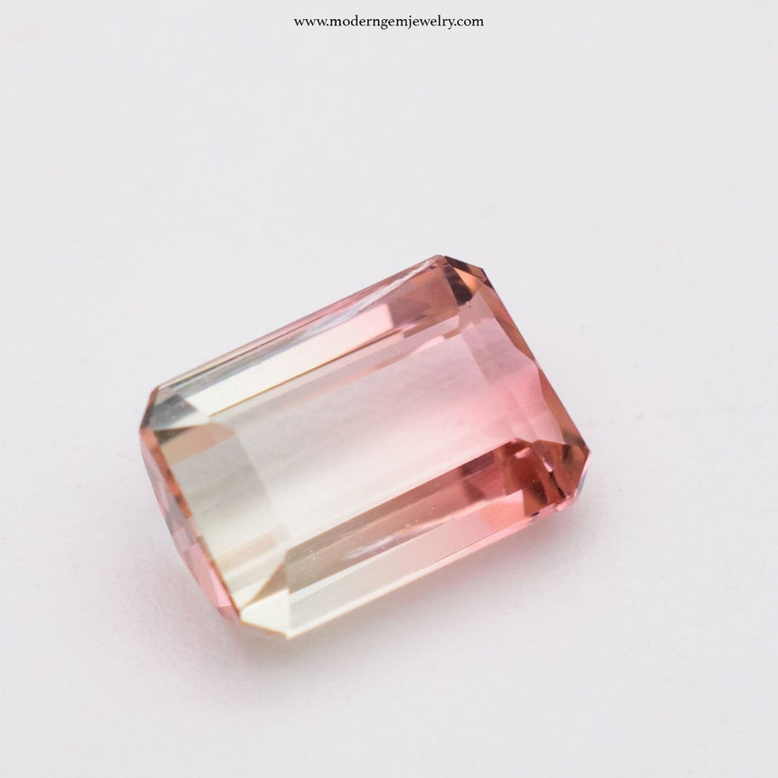 Natural Brazilian Watermelon Tourmaline Loose Gemstone Emerald Cut - Modern Gem Jewelry
