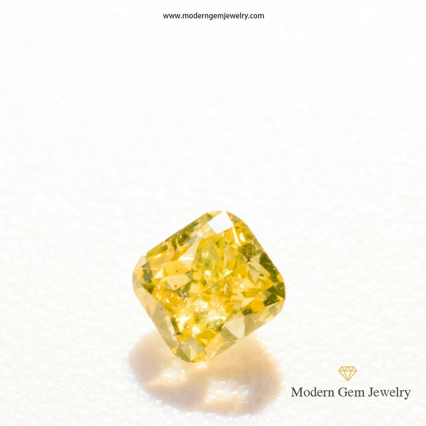 Yellow Cushion Cut Natural Diamond Loose Diamond Gemstone - Modern Gem Jewelry
