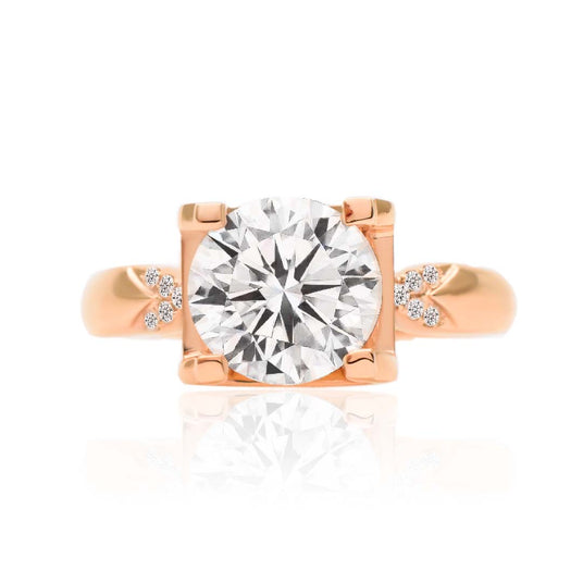 1.2 Carat Diamond Ring in Rose Gold Four Prongs | Custom Engagement Ring | Modern Gem Jewelry | Saratti