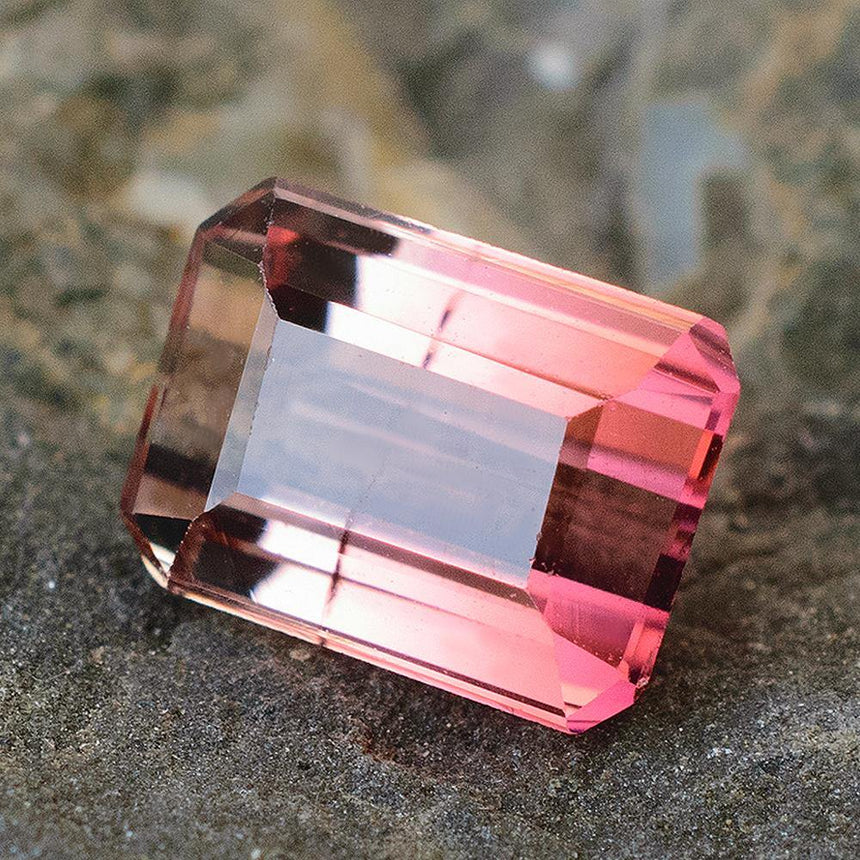 1.65 Carats Pink Natural Tourmaline Emerald Cut | 8mm x 6mm - Modern Gem Jewelry