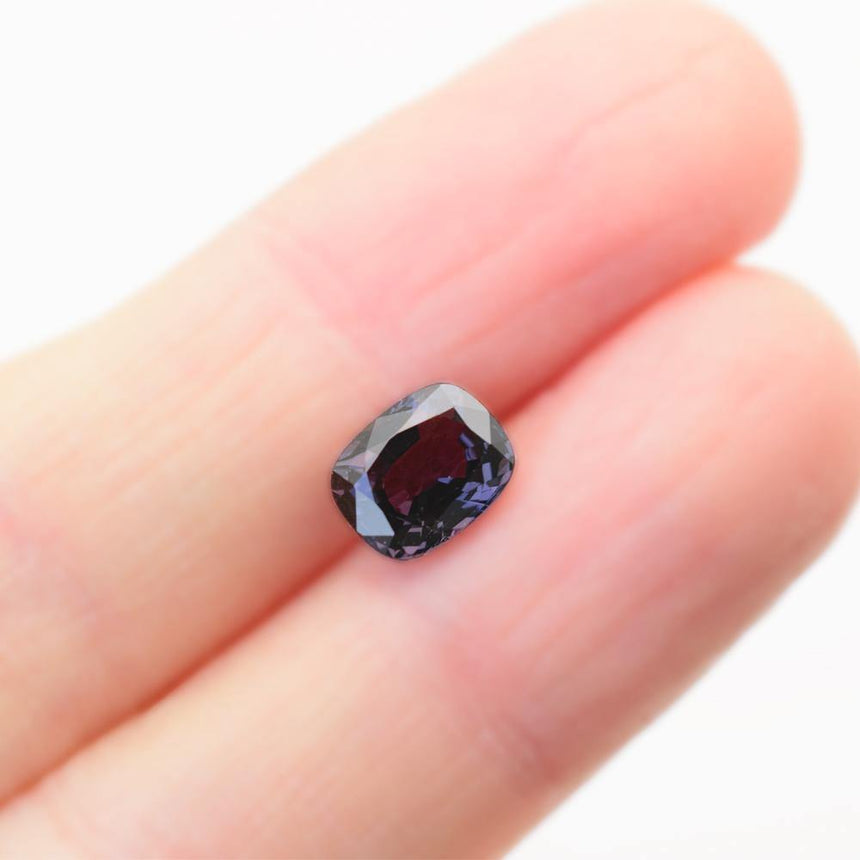 1.5 Carats Purple Blue Natural Spinel Cushion 8.7 x 5.7 x 3.6mm - Modern Gem Jewelry