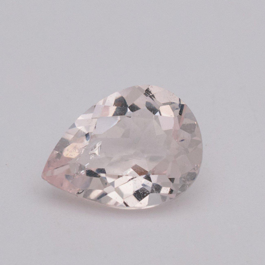 4.47 Carat Mozambique Natural Morganite Rectangular Pear Cut - Modern Gem Jewelry