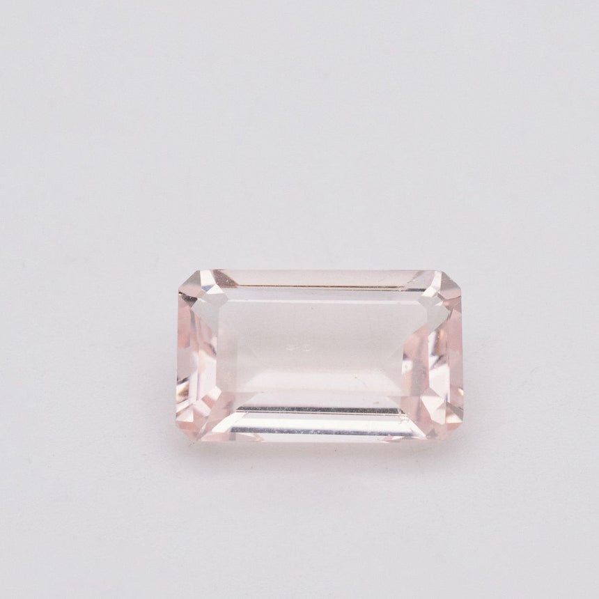 6.66 Carat Natural Mozambique Pink Morganite Emerald Cut - Modern Gem Jewelry