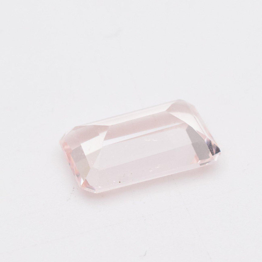 6.66 Carat Natural Mozambique Pink Morganite Emerald Cut - Modern Gem Jewelry
