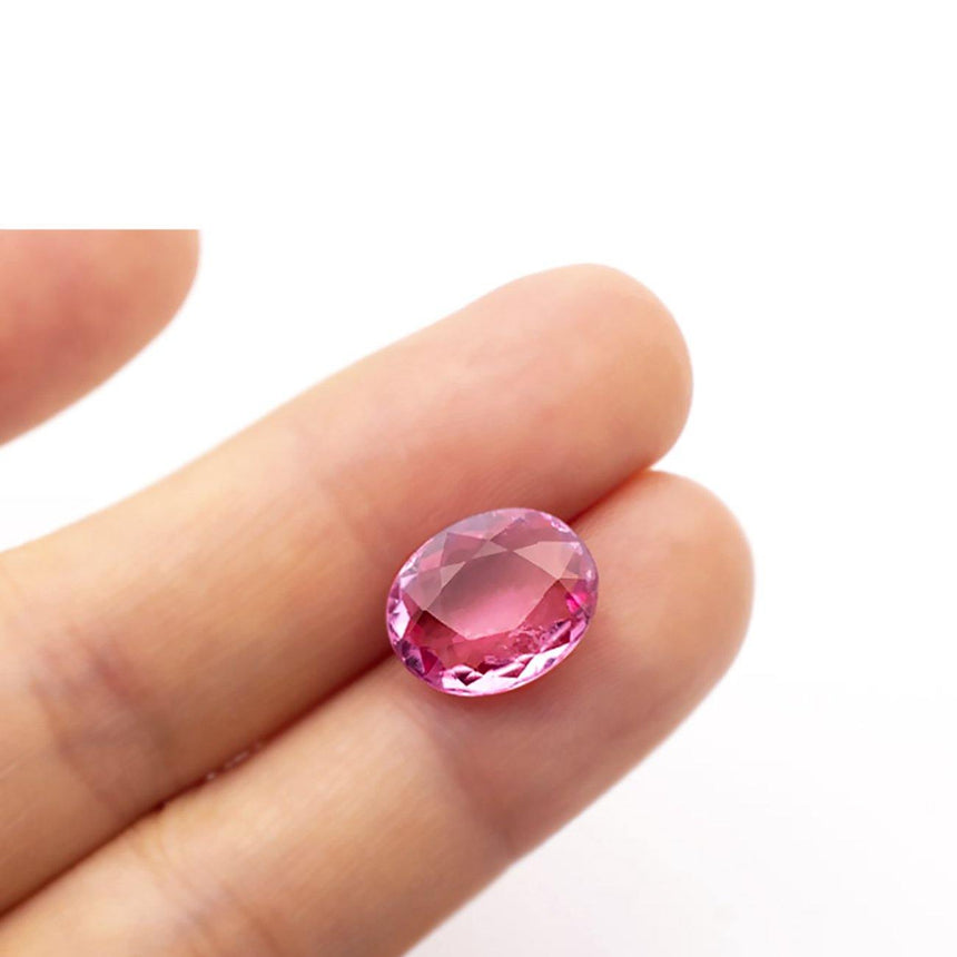 3.78 Carats Fine & Lovely Pink Natural Tourmaline Loose Gemstone Oval Cut - Modern Gem Jewelry