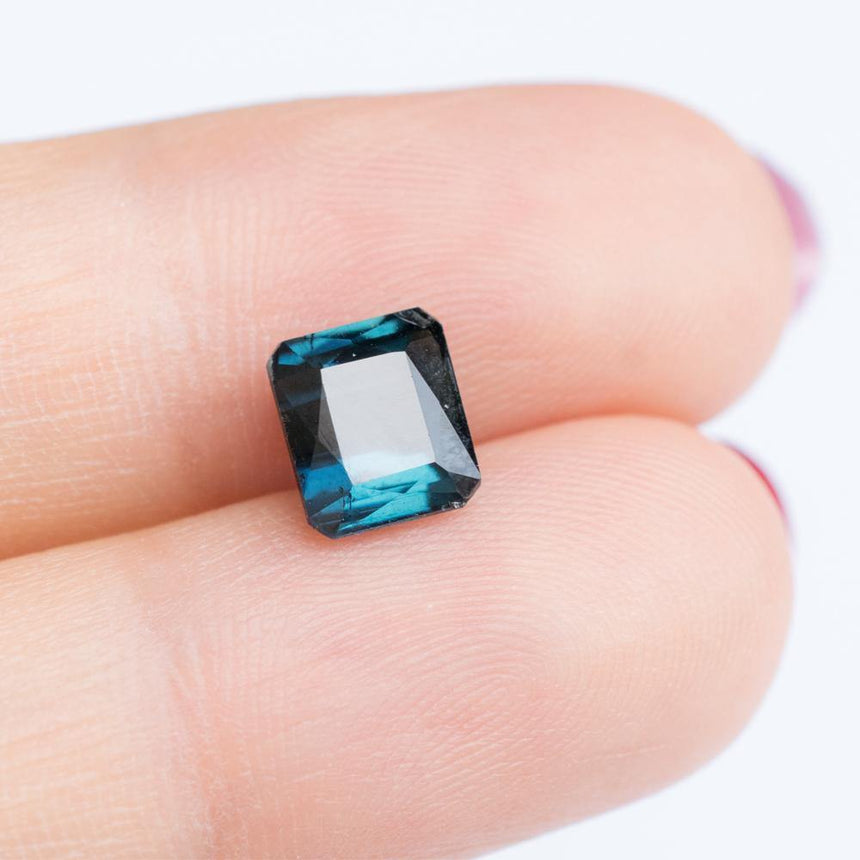 Blue 1.86 Carats Natural Spinel Gemstone Emerald Shape | 7.3mm X 6.3mm - Modern Gem Jewelry