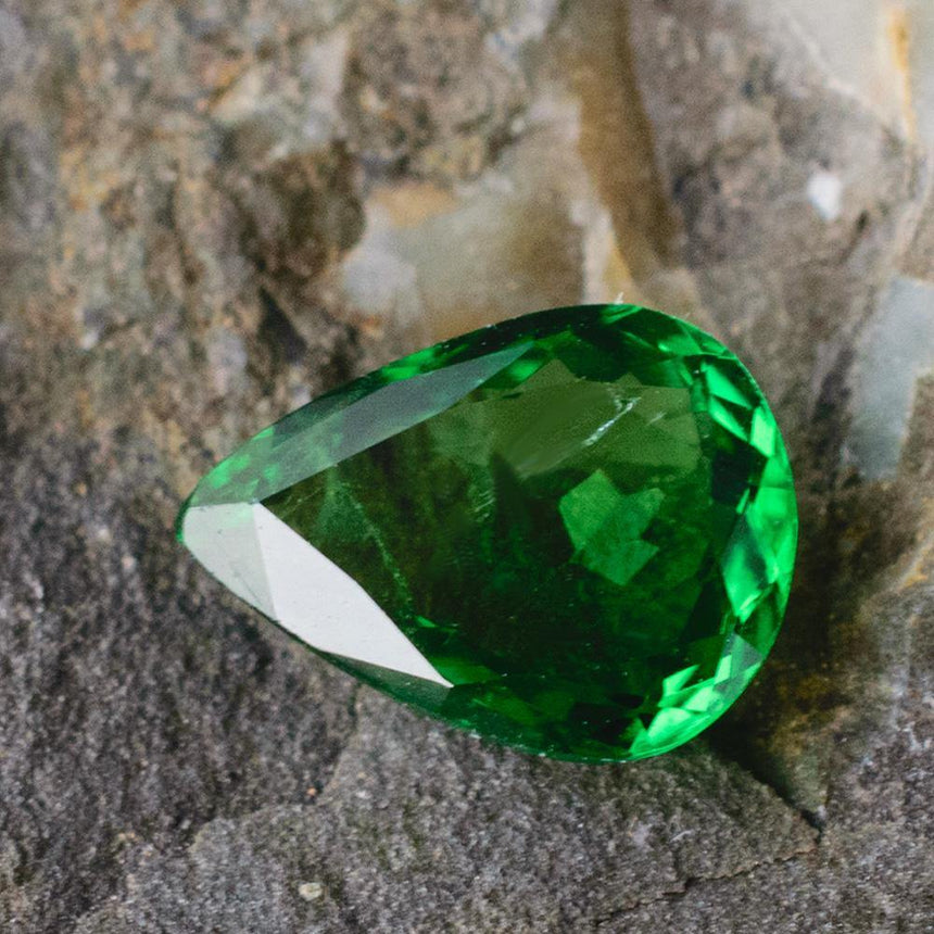 Tsavorite garnet gemstone