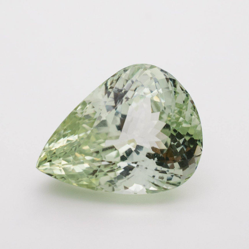 42 Carats Light Green Natural Kunzite Pear Cut Loose Gemstone - Modern Gem Jewelry