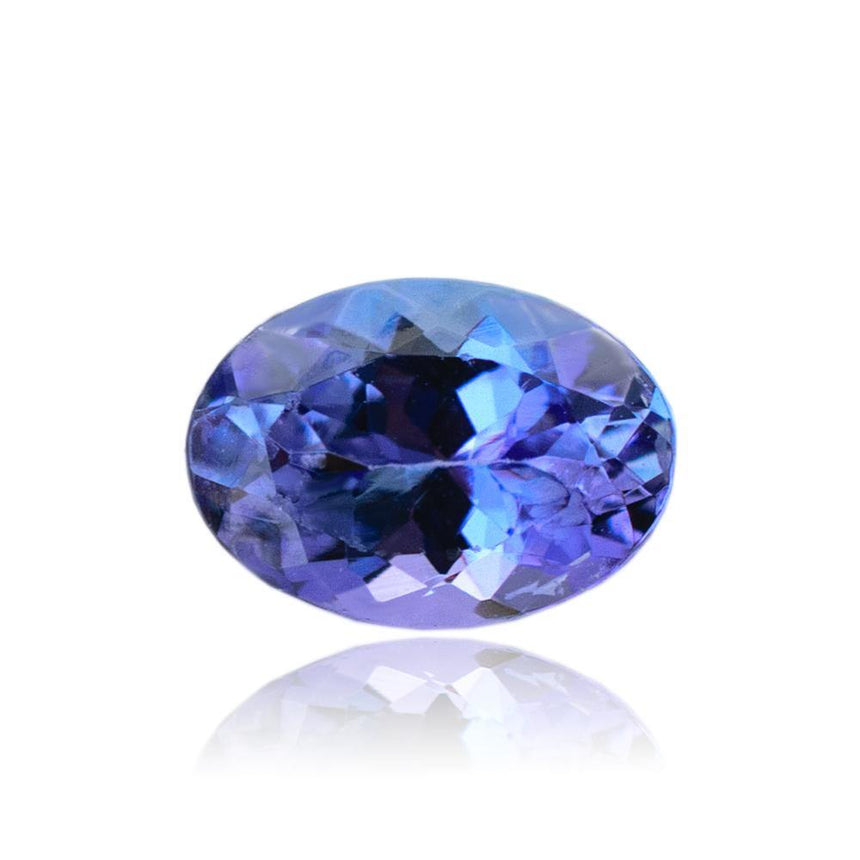 0.92 Carats Bluish Purple Natural Tanzanite Oval Shape Loose Gemstone - Modern Gem Jewelry